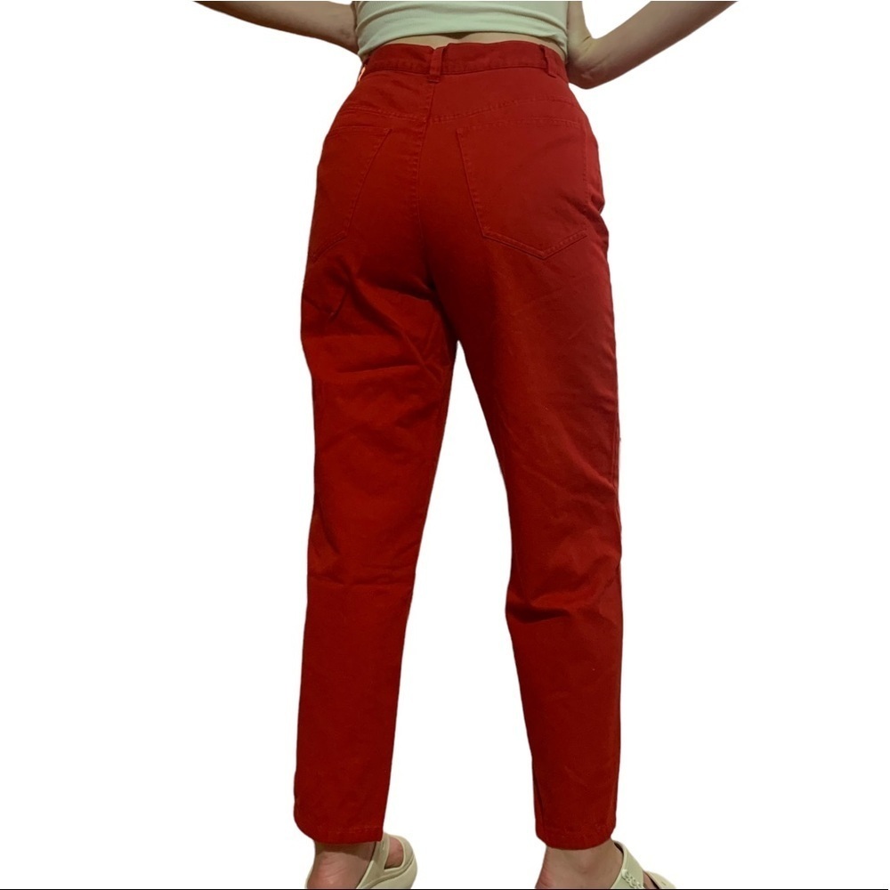Vintage 90s Ralph Lauren Red High Waisted Pants | Sz 6 - Picture 2 of 4